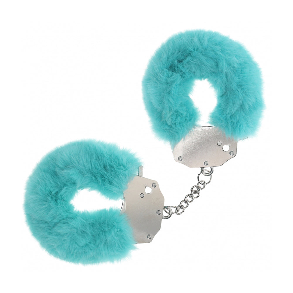 Ouch! Heavy-Duty Fluffy Handcuffs Blue | 8714273043047 | Available at EroticWarehouse.com