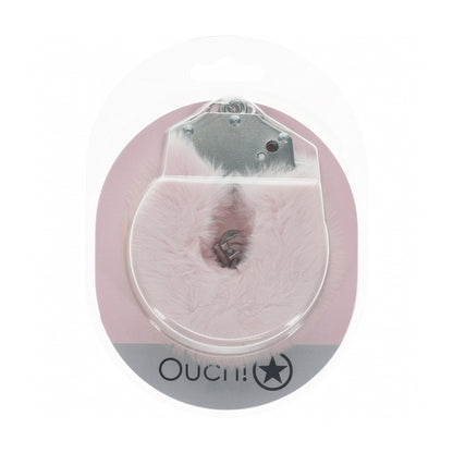 Ouch! Heavy-Duty Fluffy Handcuffs Powder Pink | 8714273043054 | Available at EroticWarehouse.com