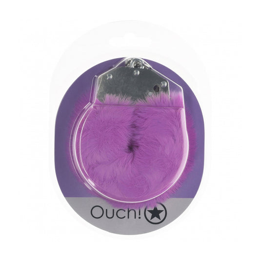 Ouch! Heavy-Duty Fluffy Handcuffs Purple | 8714273043115 | Available at EroticWarehouse.com