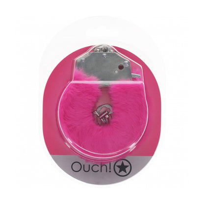 Ouch! Heavy-Duty Fluffy Handcuffs Pink | 8714273043122 | Available at EroticWarehouse.com