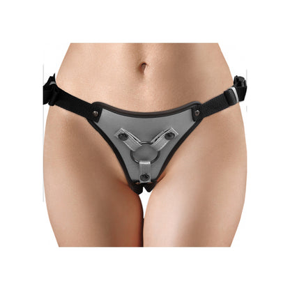 Ouch! Metallic Strap On Gun Metal | 8714273051738 | Available at EroticWarehouse.com