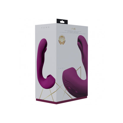 Vive Yuna Rechargeable Dual Action Airwave Vibrator With Innovative G-Spot Flapping Stimulator Pink | 8714273051806 | Available at EroticWarehouse.com