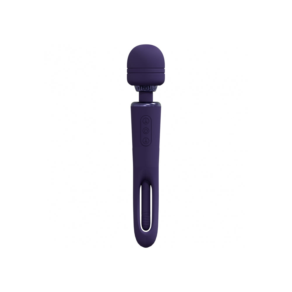 Vive Kiku Double Wand With G-Spot Flapping Purple | 8714273051837 | Available at EroticWarehouse.com