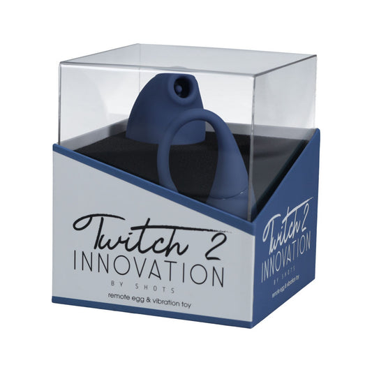 Twitch 2 Rechargeable Suction & Flapping Vibrator With Remote Control Vibrating Egg Blue/Grey | 8714273051929 | Available at EroticWarehouse.com