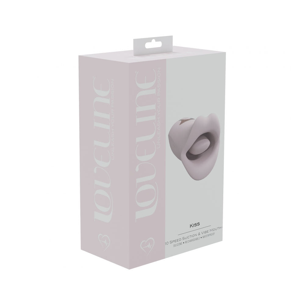Kiss 10 Speed Suction & Vibrating Mouth Silicone Rechargeable Waterproof Pink | 8714273052087 | Available at EroticWarehouse.com