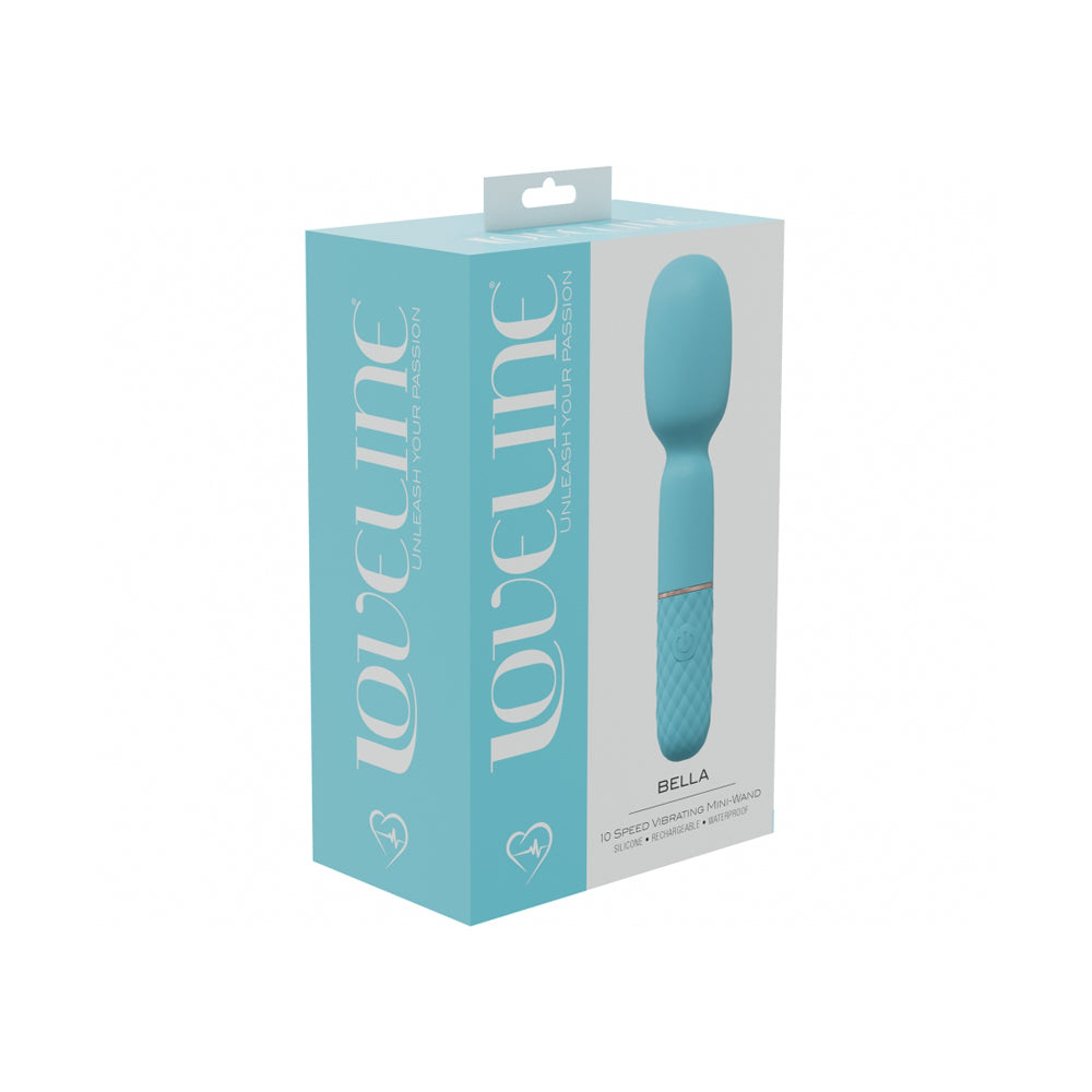 Bella 10 Speed Vibrating Mini-Wand Silicon Rechargeable Waterproof Blue | 8714273052094 | Available at EroticWarehouse.com