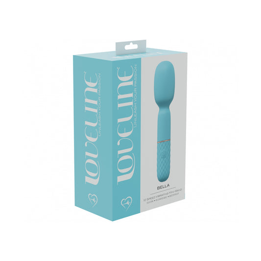 Bella 10 Speed Vibrating Mini-Wand Silicon Rechargeable Waterproof Blue | 8714273052094 | Available at EroticWarehouse.com