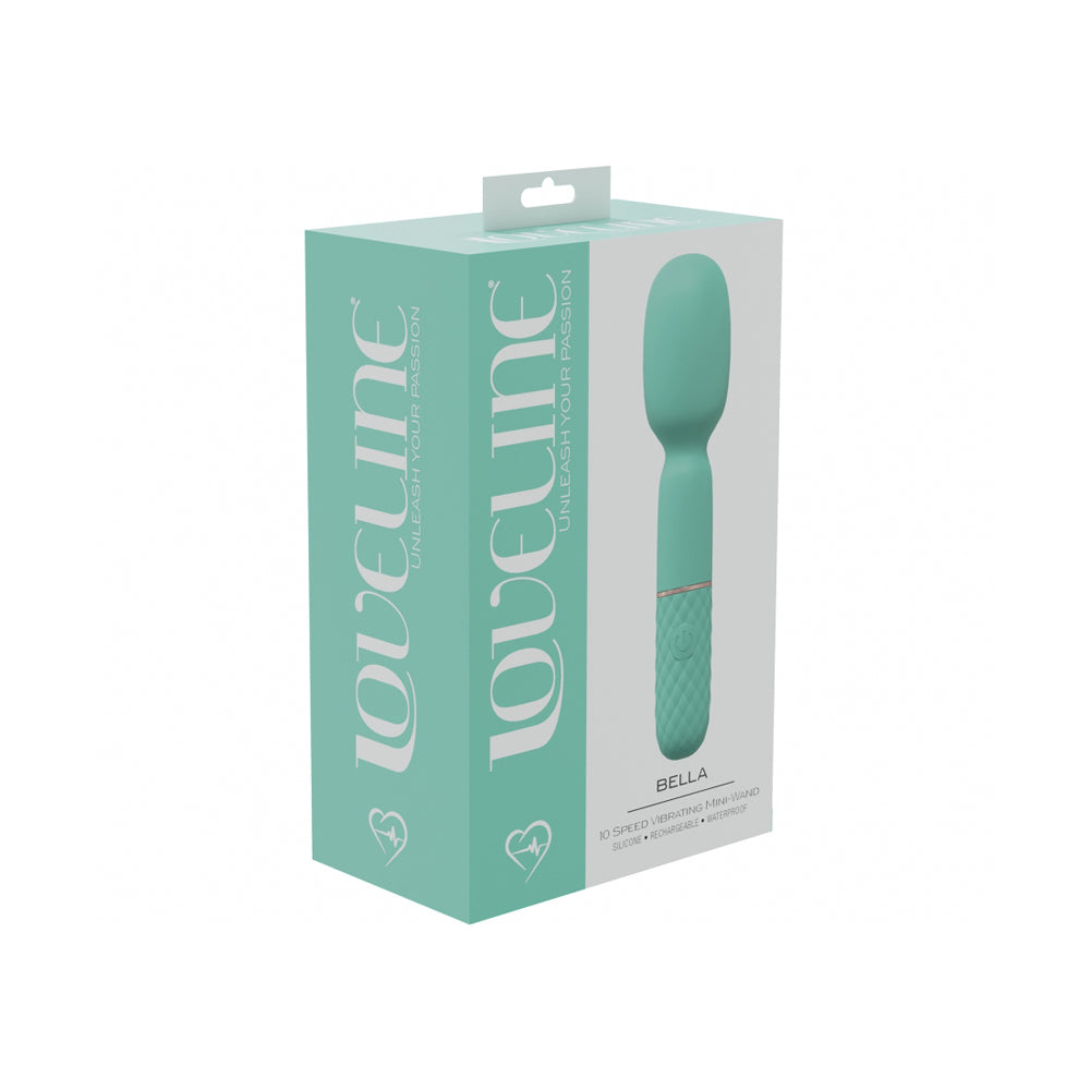 Bella 10 Speed Vibrating Mini-Wand Silicone Rechargeable Waterproof Green | 8714273052100 | Available at EroticWarehouse.com