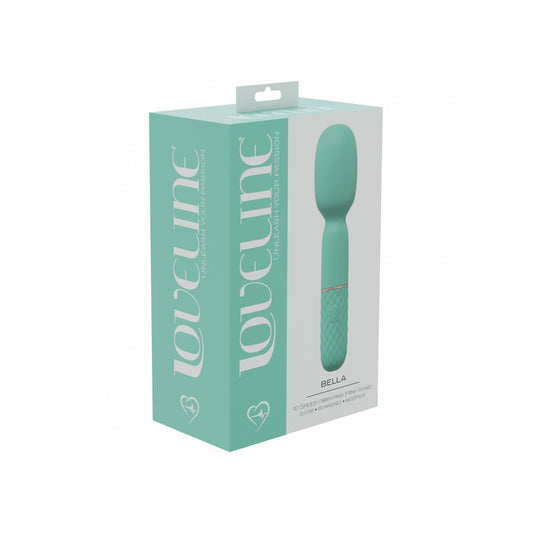 Bella 10 Speed Vibrating Mini-Wand Silicone Rechargeable Waterproof Green | 8714273052100 | Available at EroticWarehouse.com