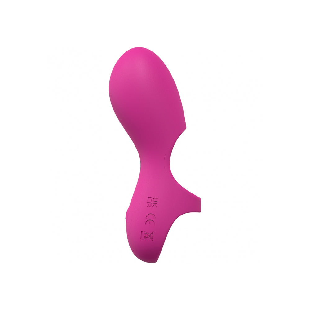 Joy 10 Speed Finger Vibe Silicone Rechargeable Waterproof Pink | 8714273052285 | Available at EroticWarehouse.com