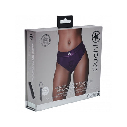 Ouch! Vibrating Strap-On Boxer Purple M/L | 8714273052896 | Available at EroticWarehouse.com