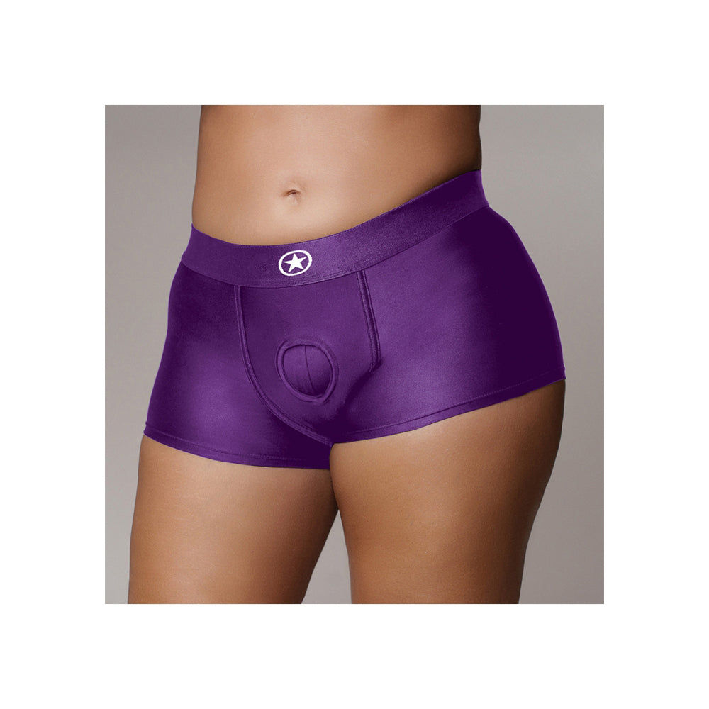 Ouch! Vibrating Strap-On Boxer Purple Xl/Xxl | 8714273052902 | Available at EroticWarehouse.com