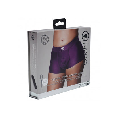 Ouch! Vibrating Strap-On Boxer Purple Xl/Xxl | 8714273052902 | Available at EroticWarehouse.com