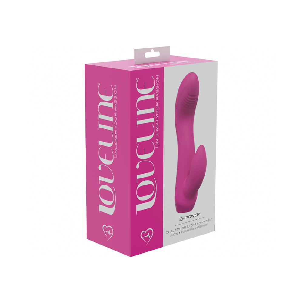 Empower Dual Motor 10 Speed Rabbit Silicone Rechargeable Waterproof Pink | 8714273053909 | Available at EroticWarehouse.com