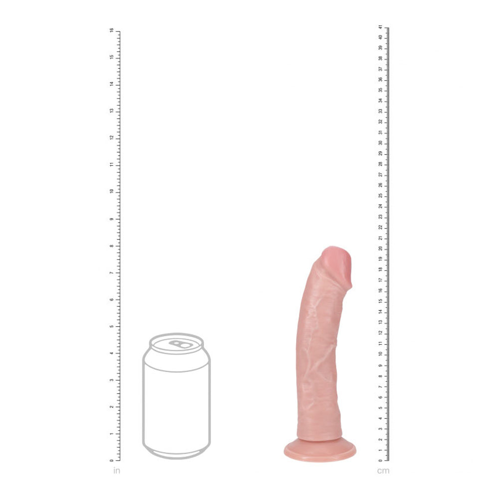 Realrock 8" Vibrating Cock Regular Curved Flesh | 8714273053930 | Available at EroticWarehouse.com