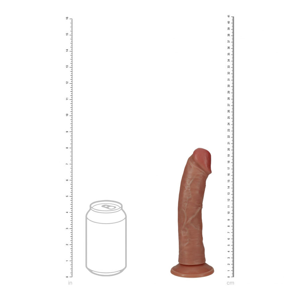 8" Vibrating Cock Regular Curved Tan | 8714273053947 | Available at EroticWarehouse.com