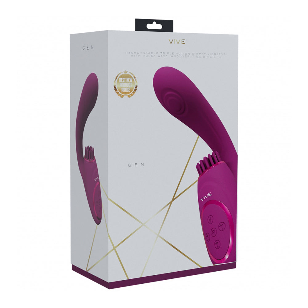 Gen Triple G-Spot Vibrator With Pulse Wave Pink | 8714273054166 | Available at EroticWarehouse.com