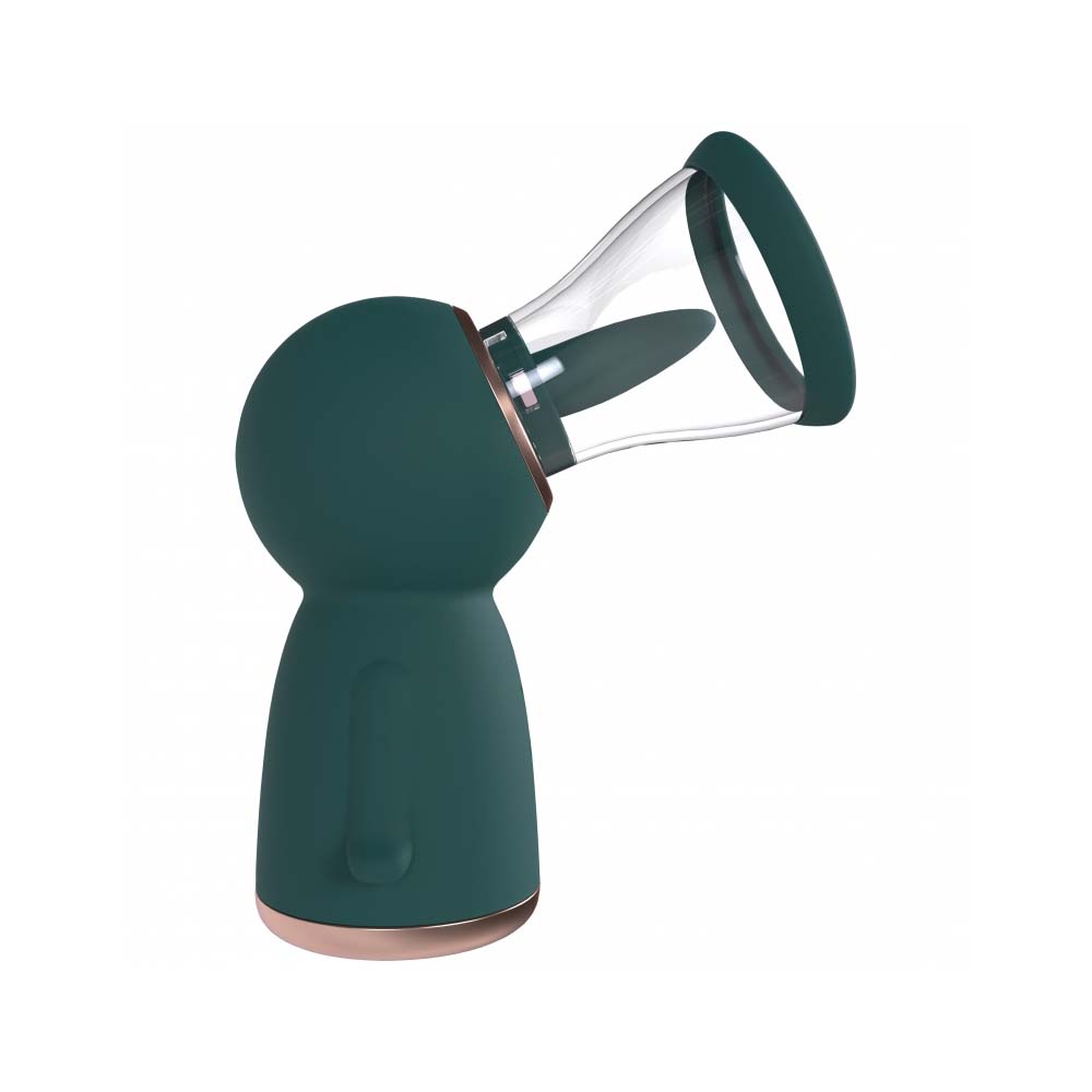 Pumped Enhance Automatic 13-Speed Silicone Rechargeable Vulva & Breast Pump Forest Green | 8714273054777 | Available at EroticWarehouse.com