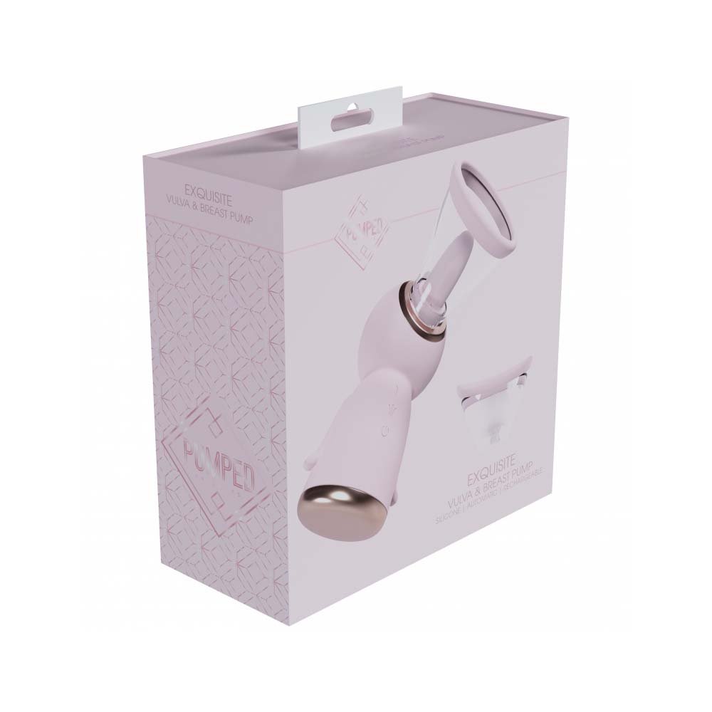 Pumped Sensual Automatic 13-Speed Silicone Rechargeable Vulva & Breast Pump Pink | 8714273054814 | Available at EroticWarehouse.com