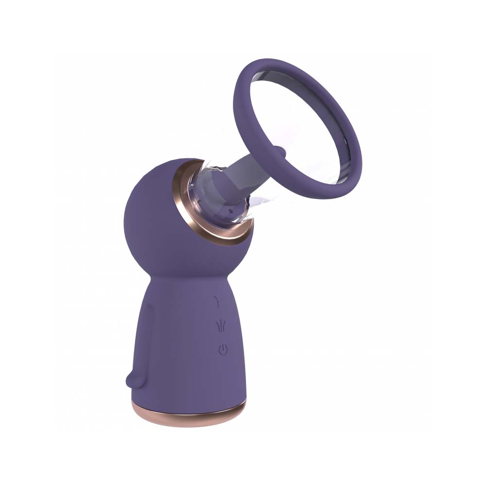Pumped Exquisite Automatic 13-Speed Silicone Rechargeable Vulva & Breast Pump Purple | 8714273054883 | Available at EroticWarehouse.com