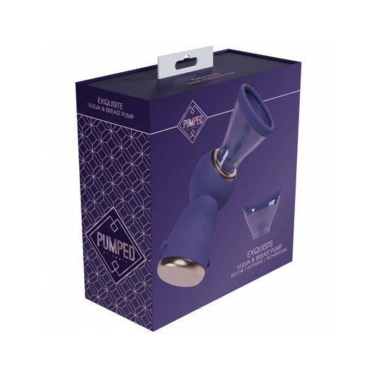 Pumped Exquisite Automatic 13-Speed Silicone Rechargeable Vulva & Breast Pump Purple | 8714273054883 | Available at EroticWarehouse.com