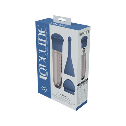 Loveline The Thrill 10 Speed Silicone Rechargeable Splashproof Blue | 8714273055019 | Available at EroticWarehouse.com