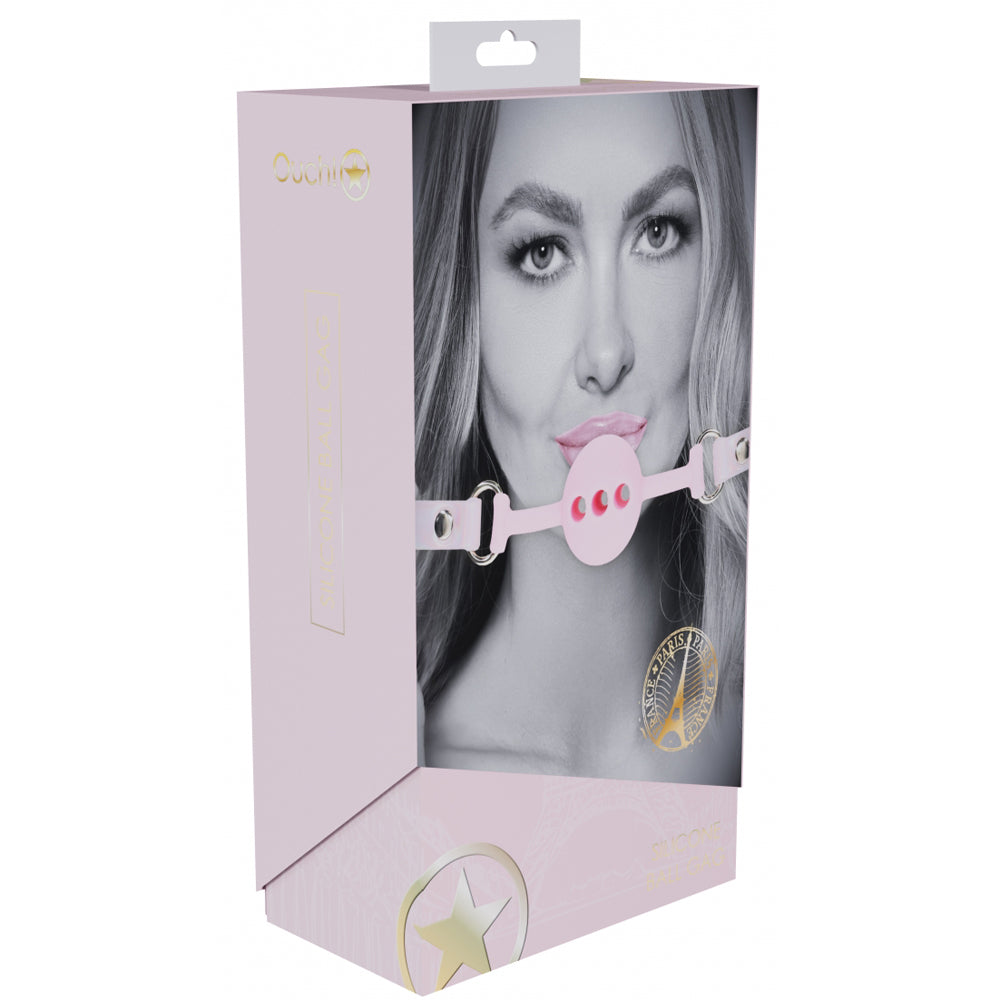Ouch! Paris Collection Silicone Ball Gag | 8714273056337 | Available at EroticWarehouse.com