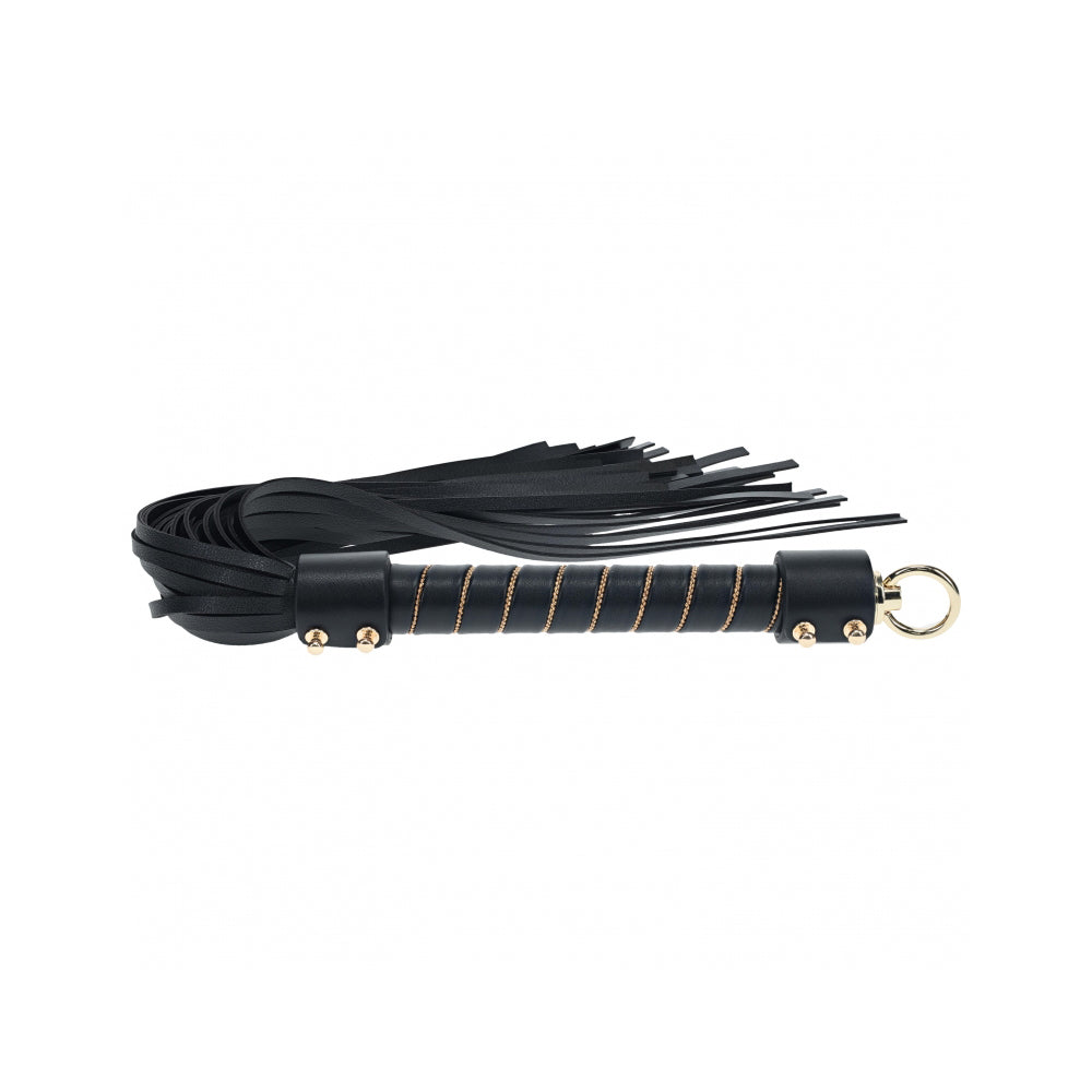 Ouch! London Collection Flogger Black | 8714273056474 | Available at EroticWarehouse.com