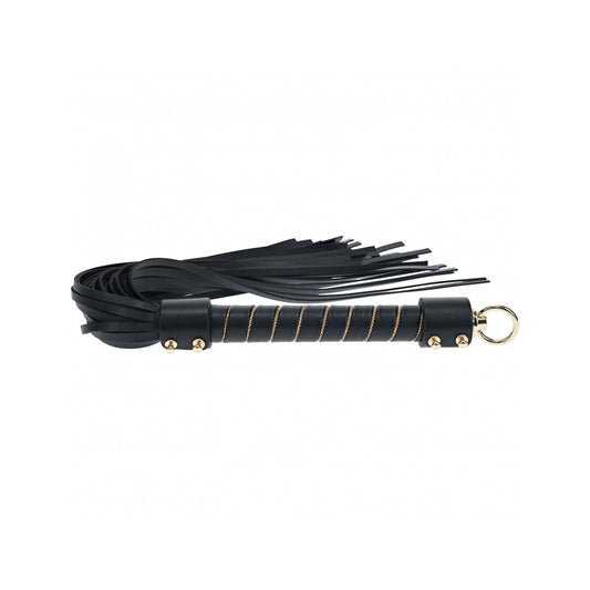 Ouch! London Collection Flogger Black | 8714273056474 | Available at EroticWarehouse.com