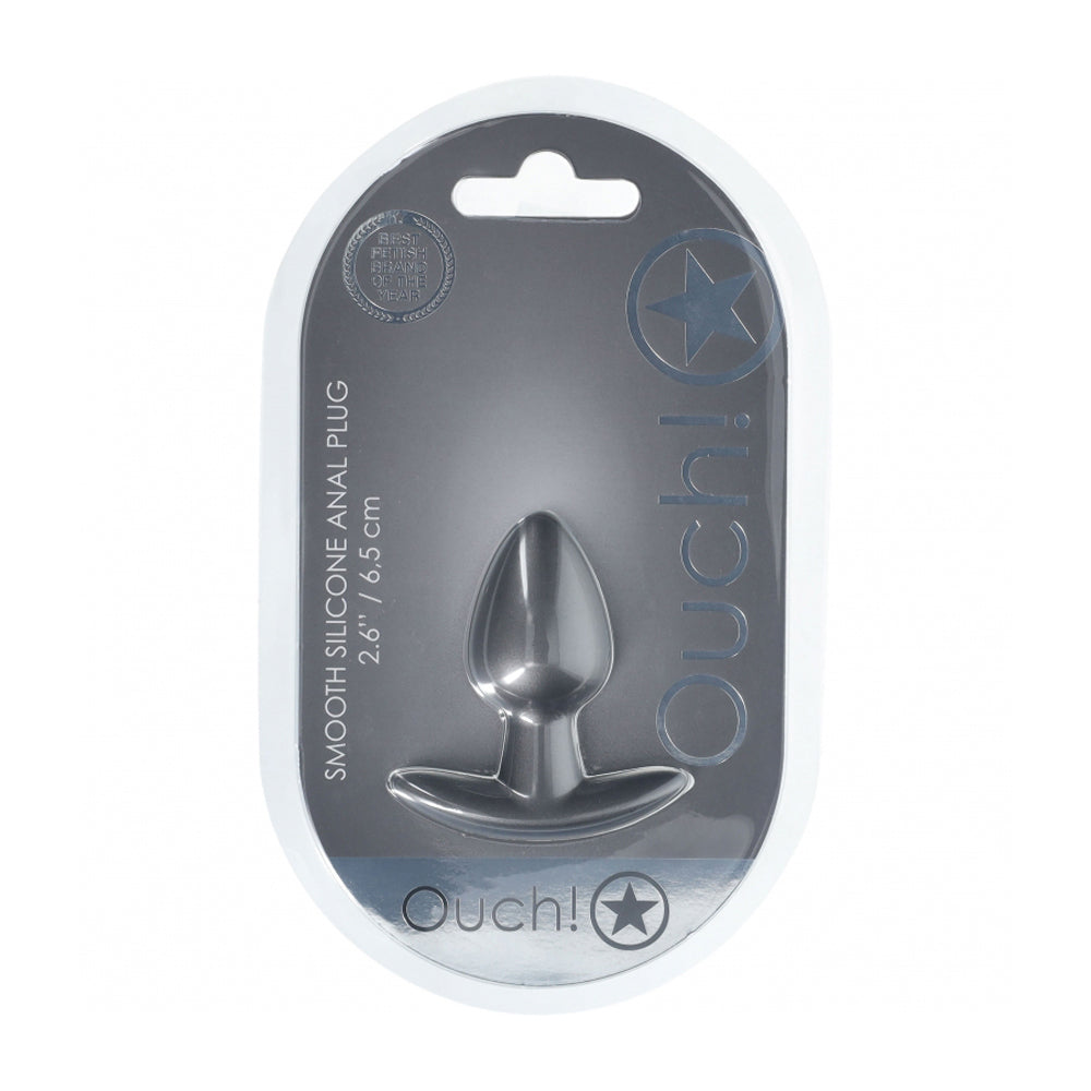 Ouch! Anal Plug Small Silicone Gun Metal | 8714273056818 | Available at EroticWarehouse.com