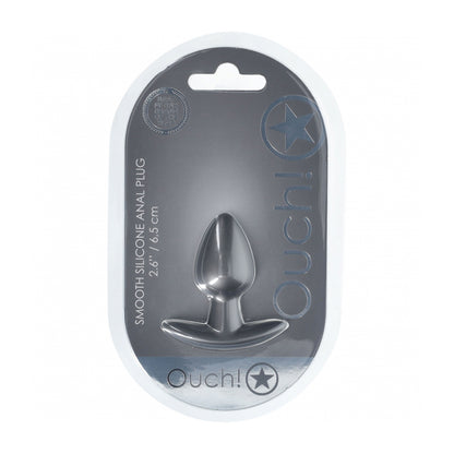 Ouch! Anal Plug Small Silicone Gun Metal | 8714273056818 | Available at EroticWarehouse.com