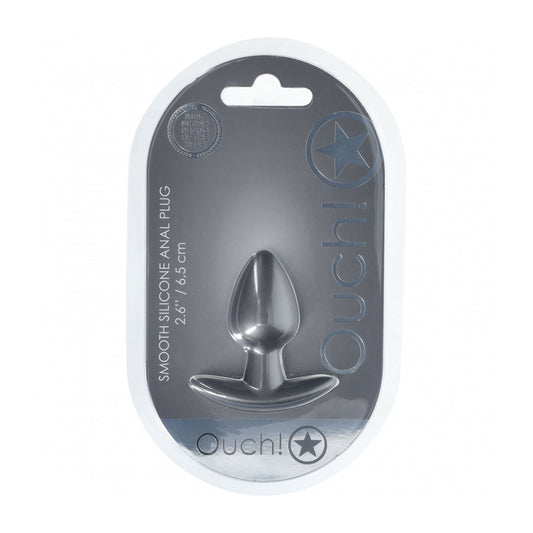Ouch! Anal Plug Small Silicone Gun Metal | 8714273056818 | Available at EroticWarehouse.com