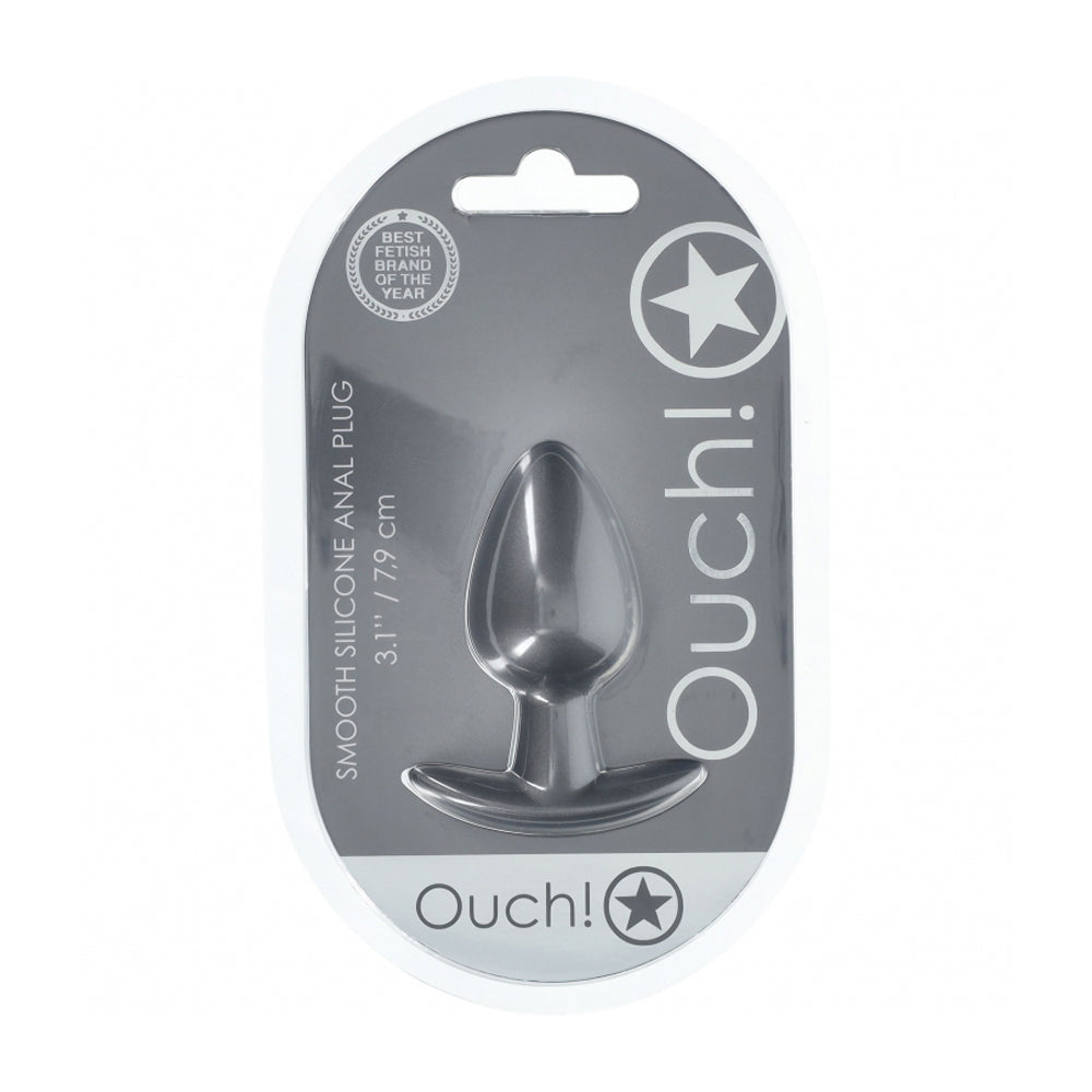 Ouch! Anal Plug Medium Silicone Gun Metal | 8714273056856 | Available at EroticWarehouse.com