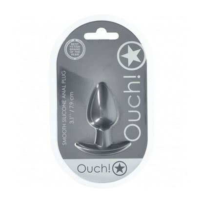 Ouch! Anal Plug Medium Silicone Gun Metal | 8714273056856 | Available at EroticWarehouse.com