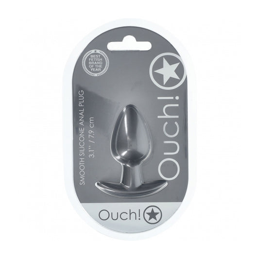 Ouch! Anal Plug Medium Silicone Gun Metal | 8714273056856 | Available at EroticWarehouse.com
