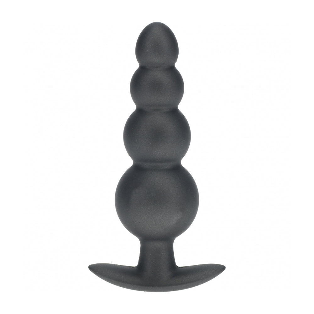Ouch! Beaded Anal Plug Silicone Gun Metal | 8714273056931 | Available at EroticWarehouse.com