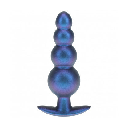 Ouch! Beaded Anal Plug Silicone Metallic Blue | 8714273056948 | Available at EroticWarehouse.com
