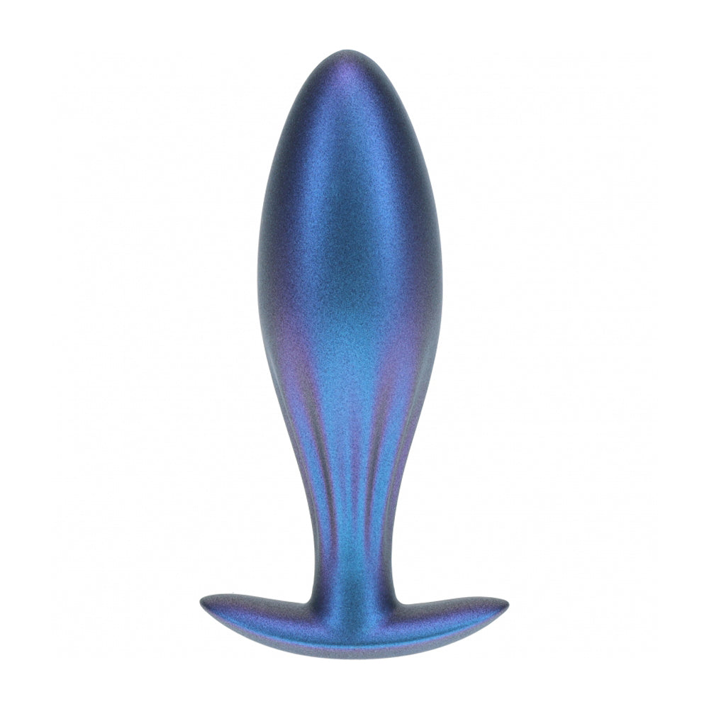 Ouch! Oval Anal Plug Silicone Metallic Blue | 8714273056986 | Available at EroticWarehouse.com