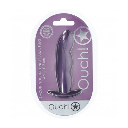 Ouch! Finger Anal Plug Silicone Metallic Purple | 8714273057099 | Available at EroticWarehouse.com