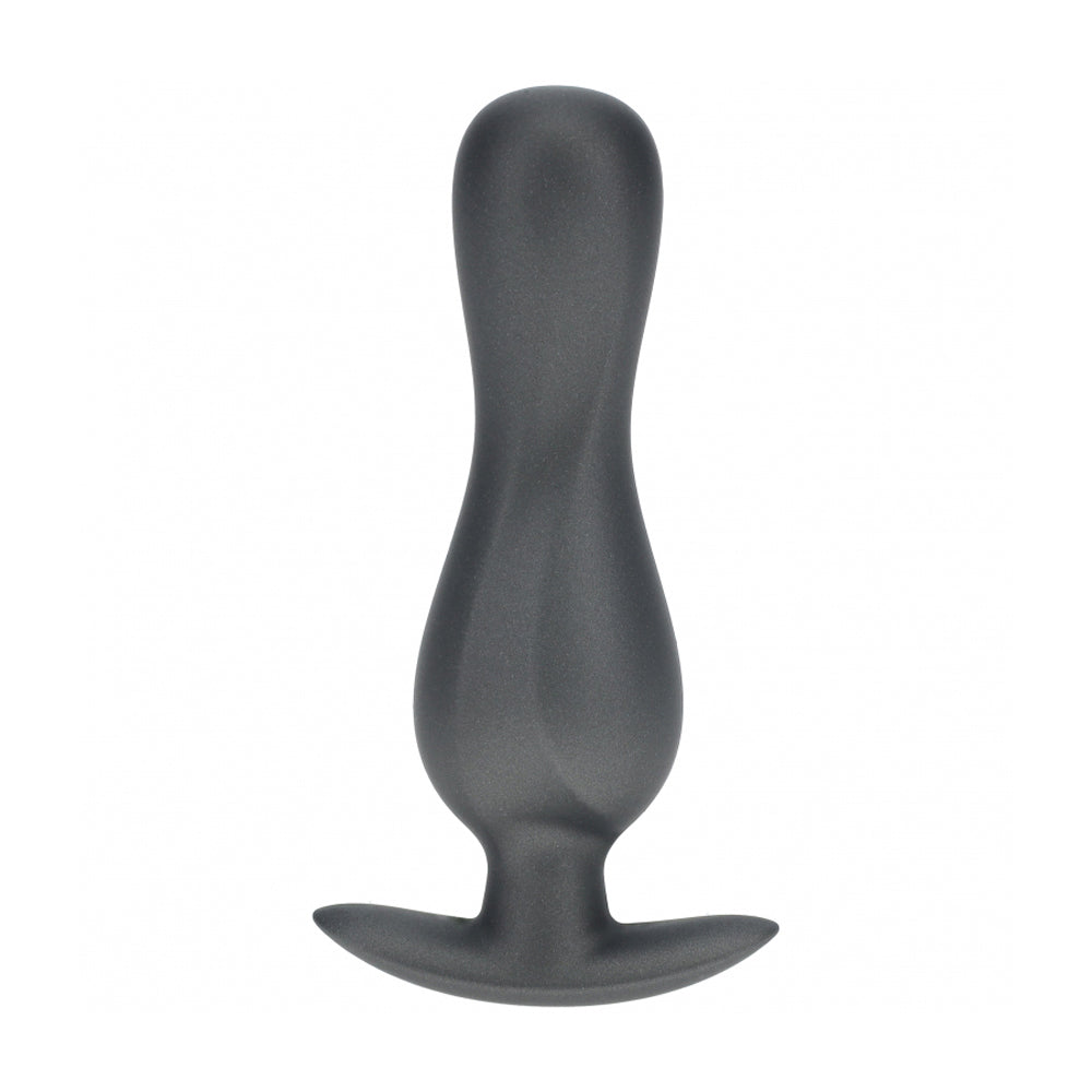 Ouch! Curvy Anal Plug Silicone Gun Metal | 8714273057112 | Available at EroticWarehouse.com