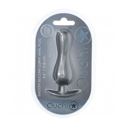 Ouch! Curvy Anal Plug Silicone Gun Metal | 8714273057112 | Available at EroticWarehouse.com