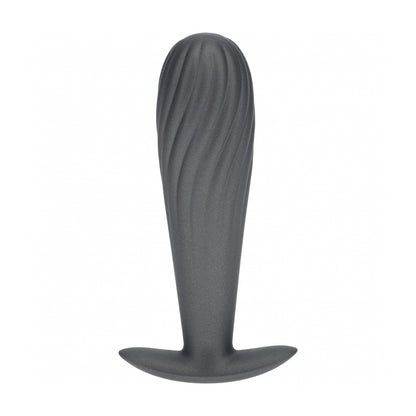 Ouch! Ribbed Anal Plug Silicone Gun Metal | 8714273057150 | Available at EroticWarehouse.com