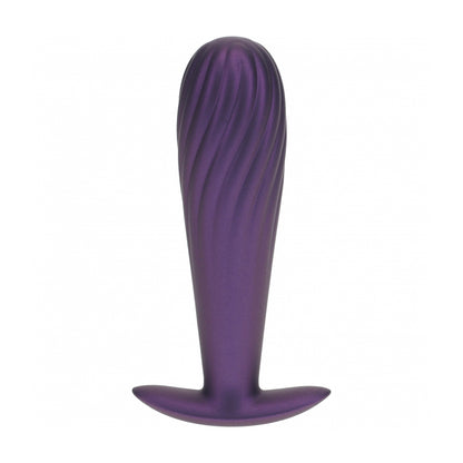 Ouch! Ribbed Anal Plug Silicone Metallic Purple | 8714273057174 | Available at EroticWarehouse.com