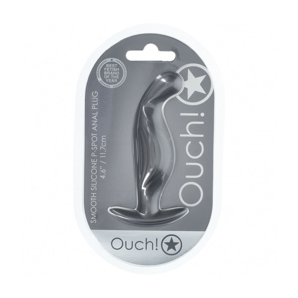 Ouch! P-Spot Anal Plug Silicone Gun Metal | 8714273057198 | Available at EroticWarehouse.com