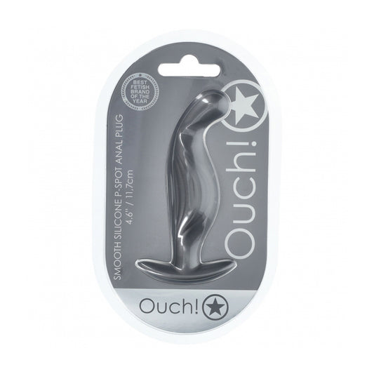 Ouch! P-Spot Anal Plug Silicone Gun Metal | 8714273057198 | Available at EroticWarehouse.com
