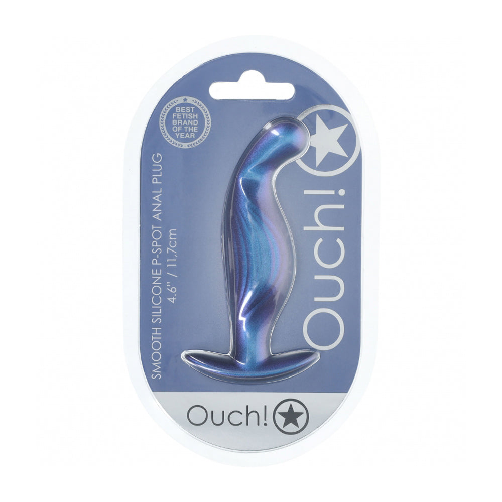 Ouch! P-Spot Anal Plug Silicone Metallic Blue | 8714273057204 | Available at EroticWarehouse.com