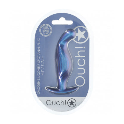 Ouch! P-Spot Anal Plug Silicone Metallic Blue | 8714273057204 | Available at EroticWarehouse.com
