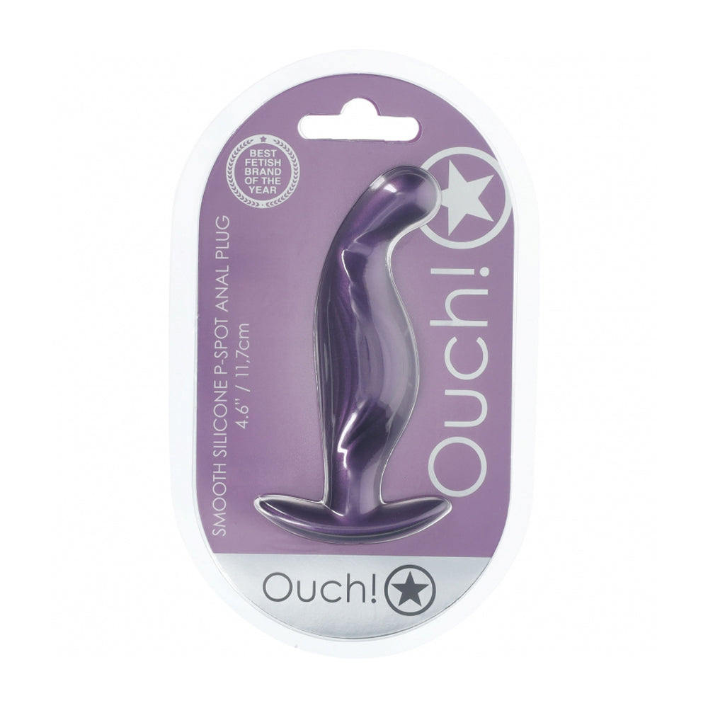Ouch! P-Spot Anal Plug Silicone Metallic Purple | 8714273057211 | Available at EroticWarehouse.com