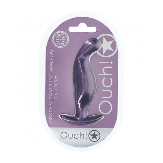 Ouch! P-Spot Anal Plug Silicone Metallic Purple | 8714273057211 | Available at EroticWarehouse.com