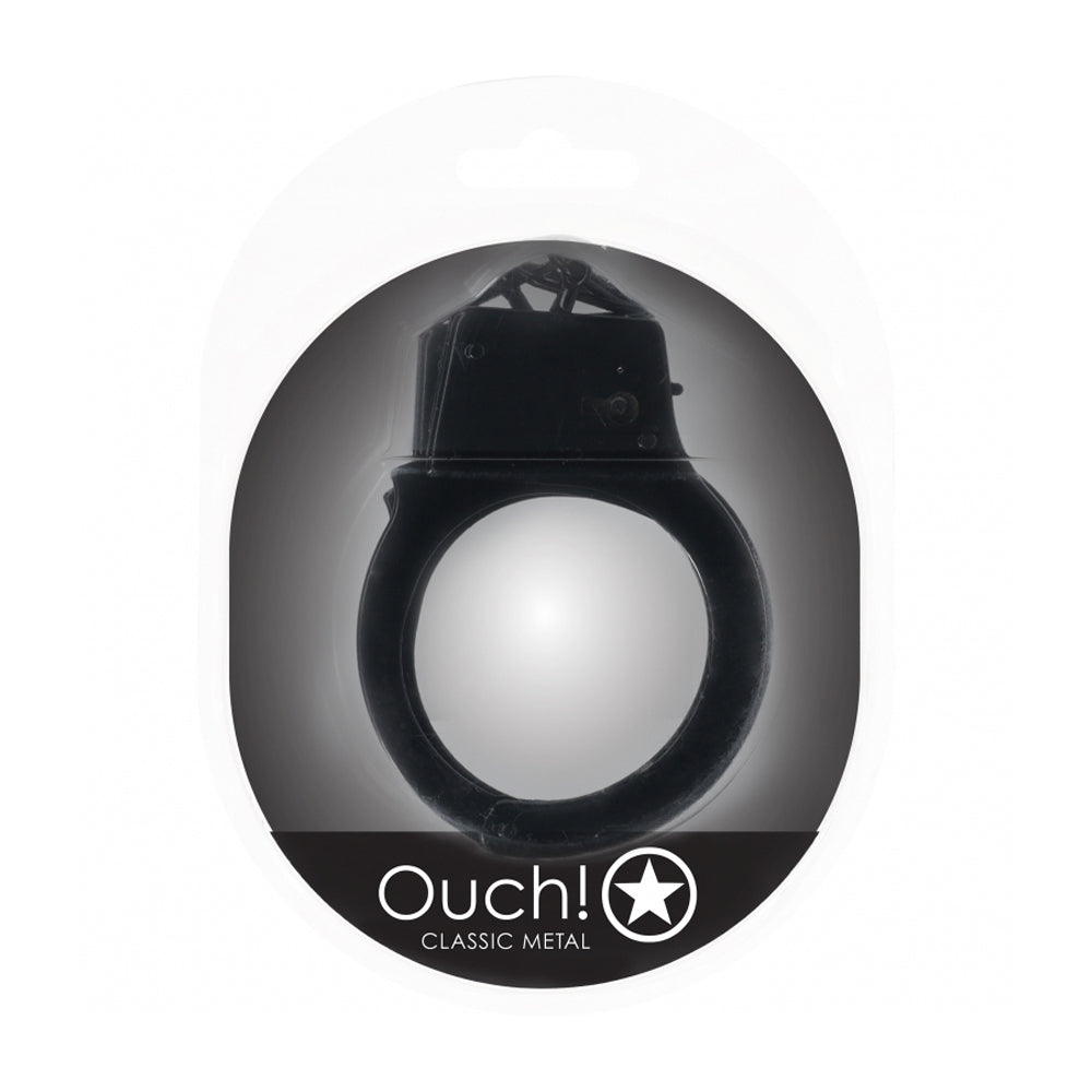 Ouch! Classic Metal Handcuffs Black | 8714273058263 | Available at EroticWarehouse.com